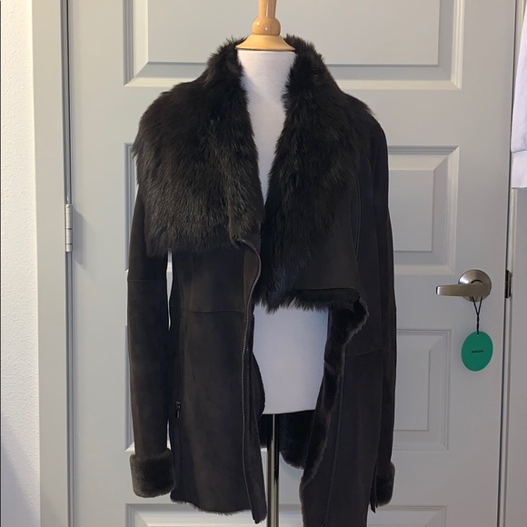 zara leather fur jacket